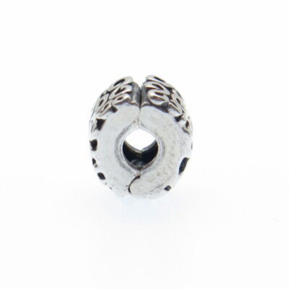 PANDORA 925 Sterling Silver Swirl Oxidized Clip Charm - Picture 6 of 8